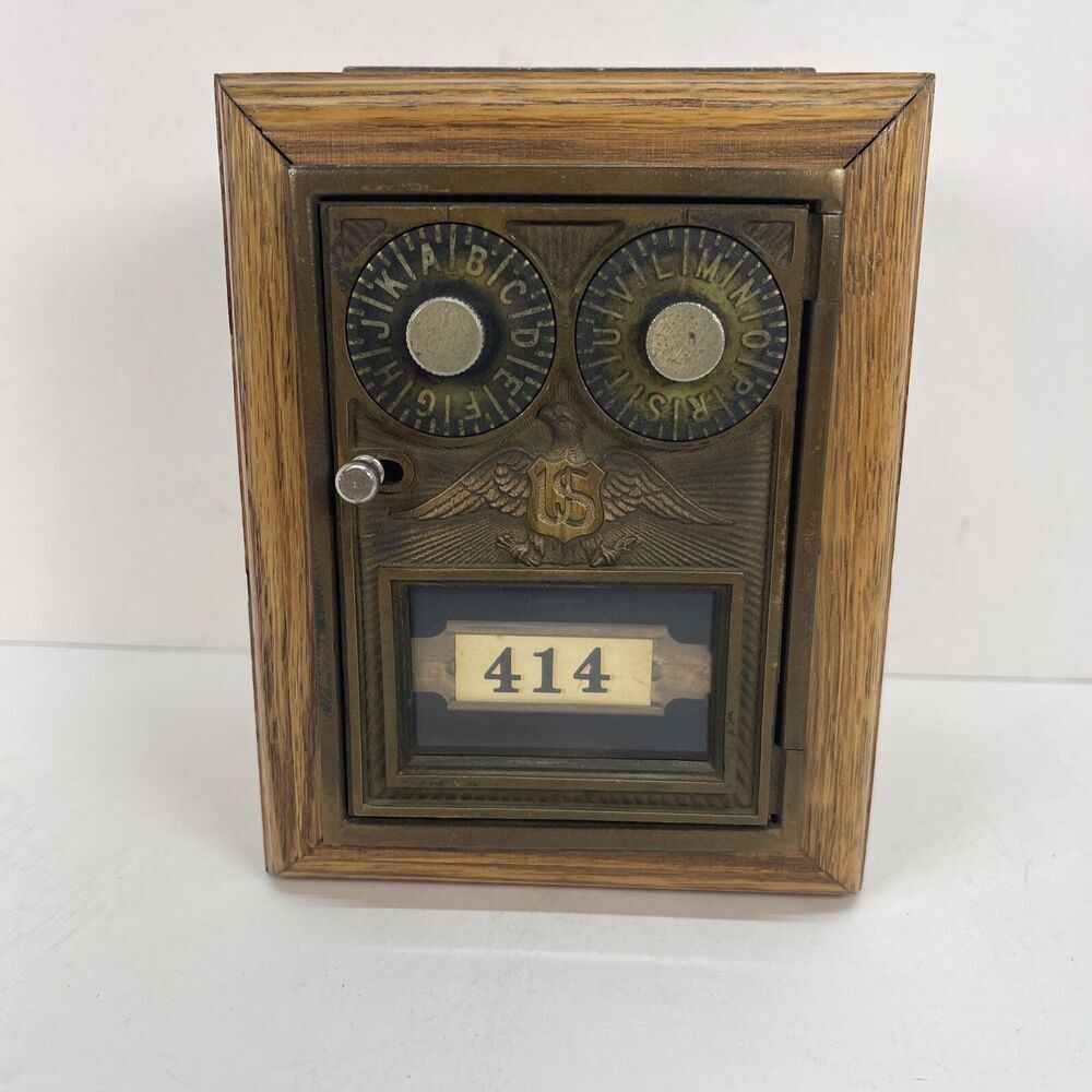 Antique Post Office Door Mail Box Postal Bank Olde Tyme Reproduction-Collectible